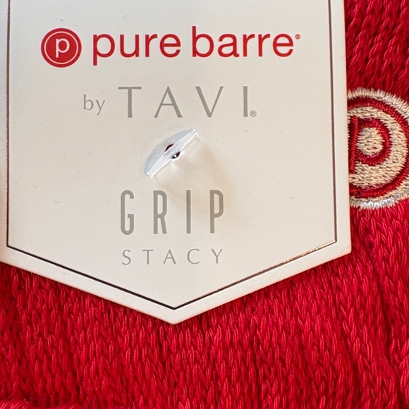 NEW Limited Edition Pure Barre Stacy Grip Sock Candy Apple Red - Picture 8 of 8